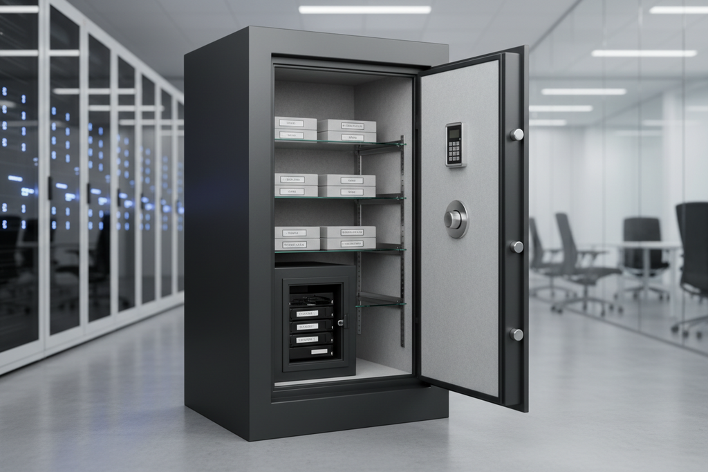 Phoenix Datacombi DS2500 data and document combination safe in a professional office