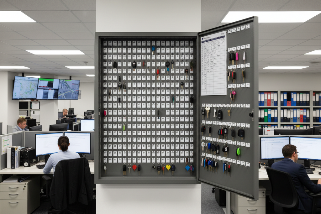 Phoenix Commercial Key Cabinet KC0600 in a large commercial or facilities management office