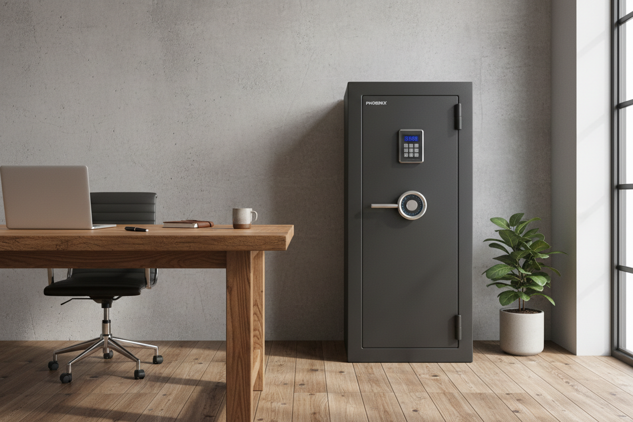Phoenix Fire Ranger FS1510 fireproof safe in a professional office environment