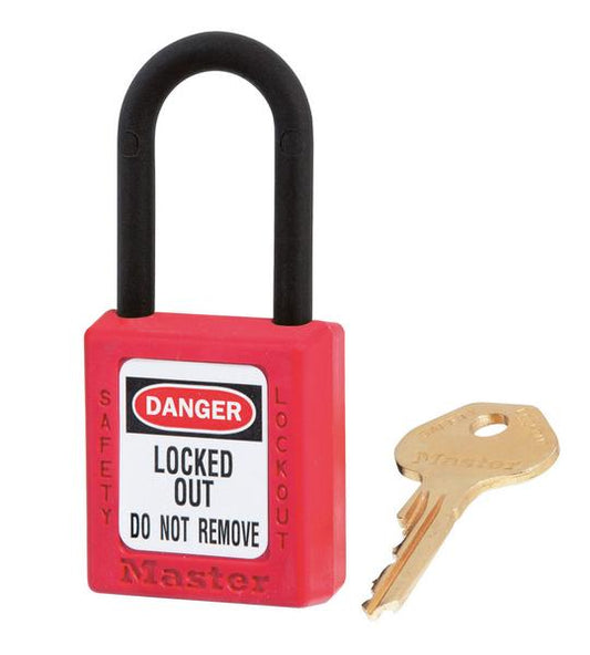 406 6-PIN RED ZENEX SAFETY PADLOCK