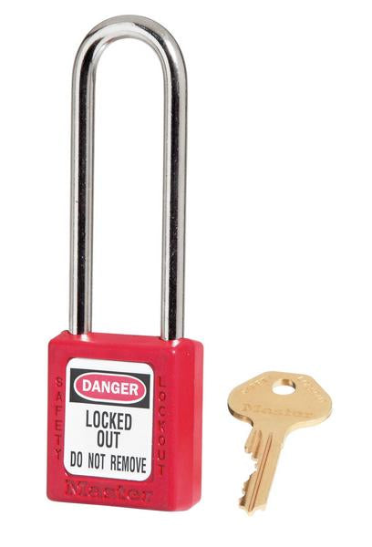 410LT 6-PIN RED ZENEX SAFETY PADLOCK