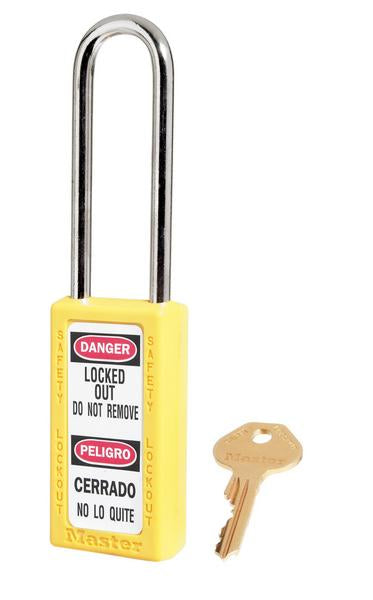 411LT 6-PIN YELLOW ZENEX SAFETY PADLOCK