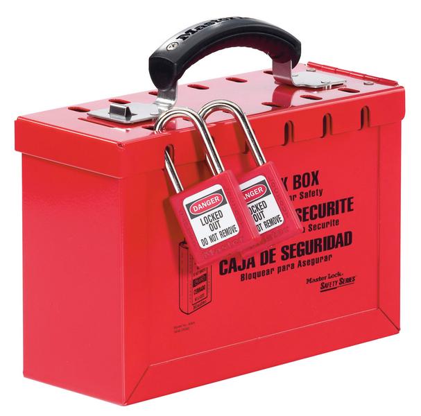 498A RED GROUP LOCKOUT BOX