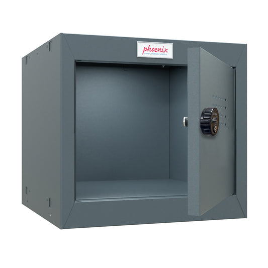 Phoenix CL0344AAC Size 1 Dark Grey Cube Locker with Combination Lock - my-beautiful-safes