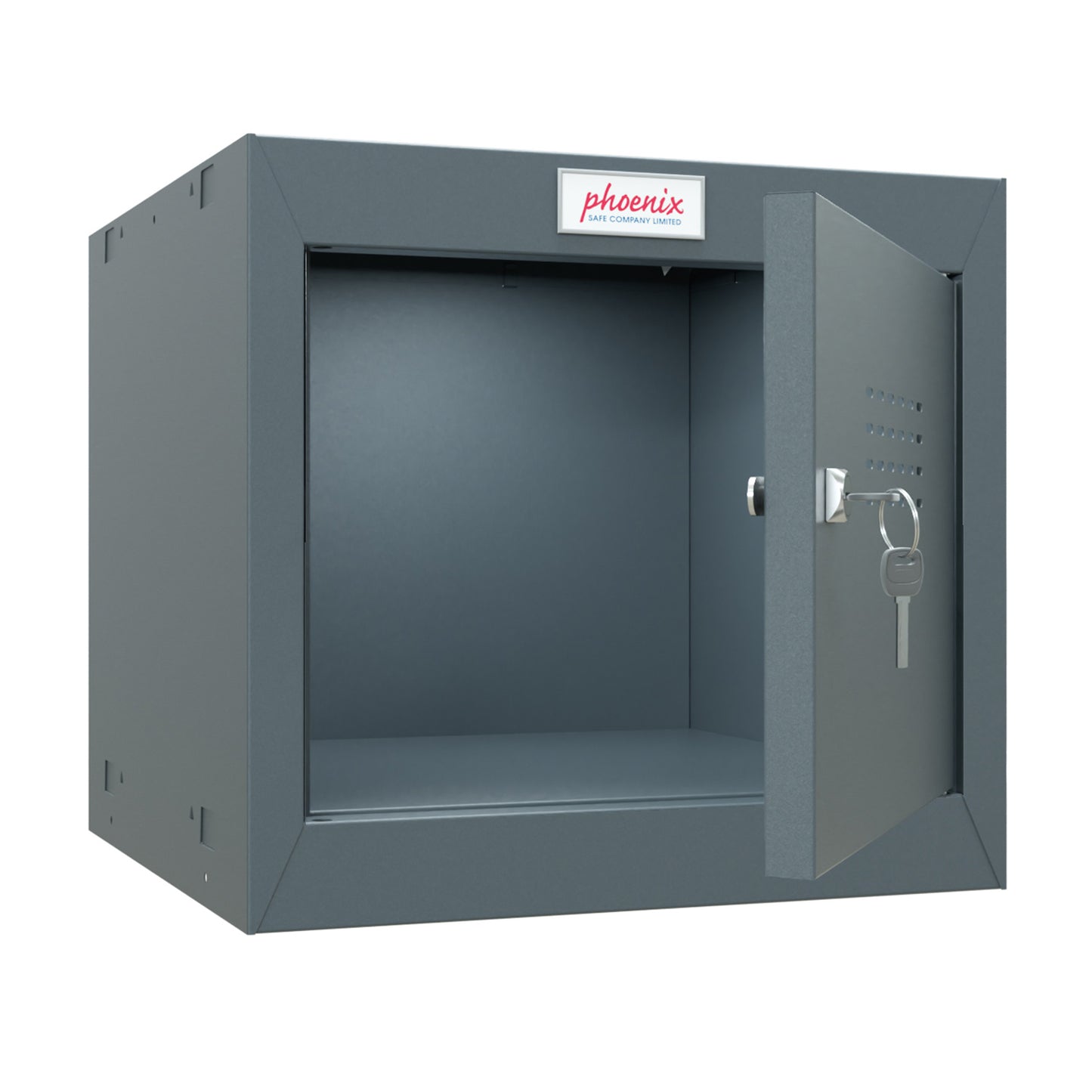 Phoenix CL0344AAK Size 1 Dark Grey Cube Locker with Key Lock - my-beautiful-safes