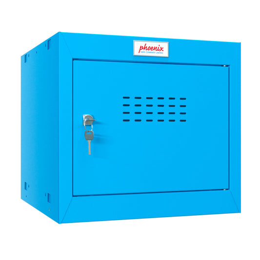 Phoenix CL0344BBK Size 1 Blue Cube Locker with Key Lock - my-beautiful-safes