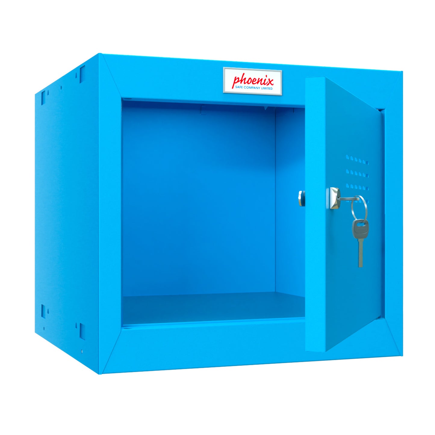 Phoenix CL0344BBK Size 1 Blue Cube Locker with Key Lock - my-beautiful-safes