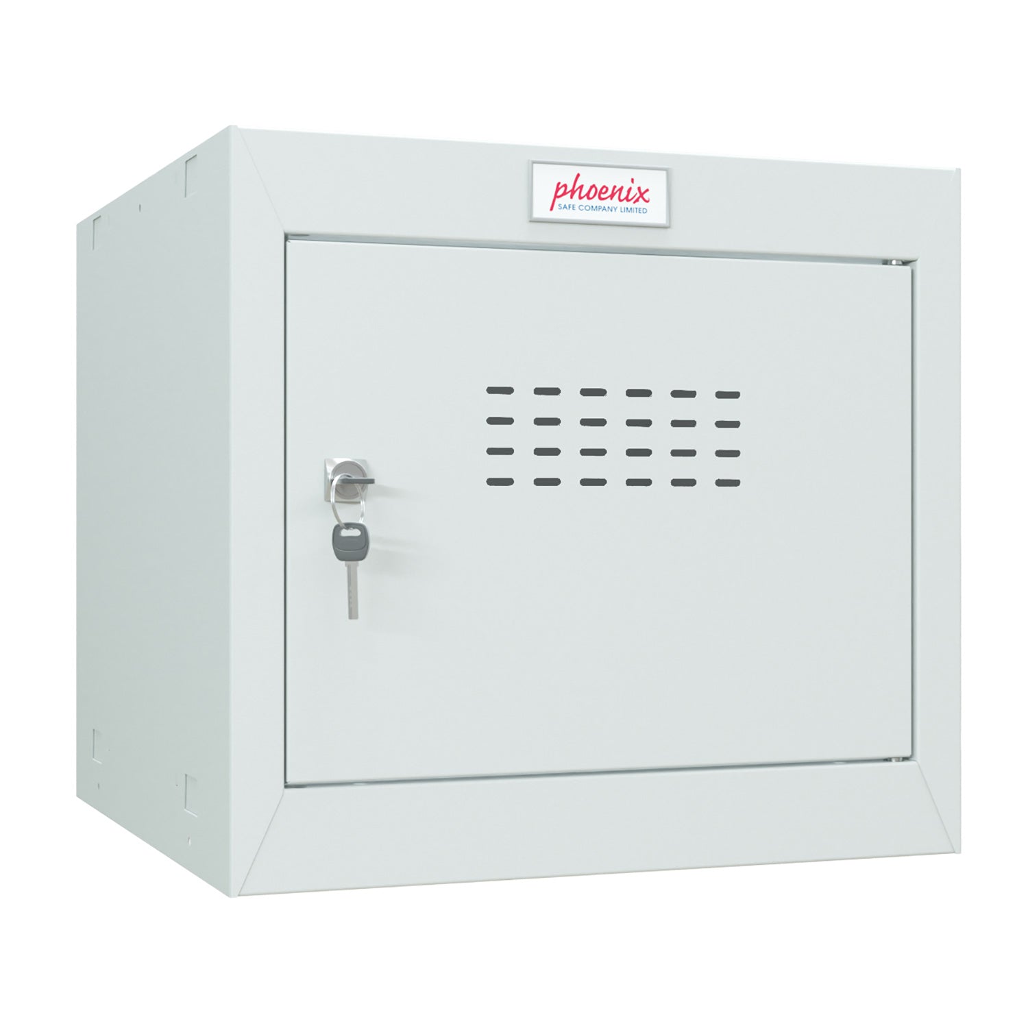 Phoenix CL0344GGK Size 1 Light Grey Cube Locker with Key Lock - my-beautiful-safes