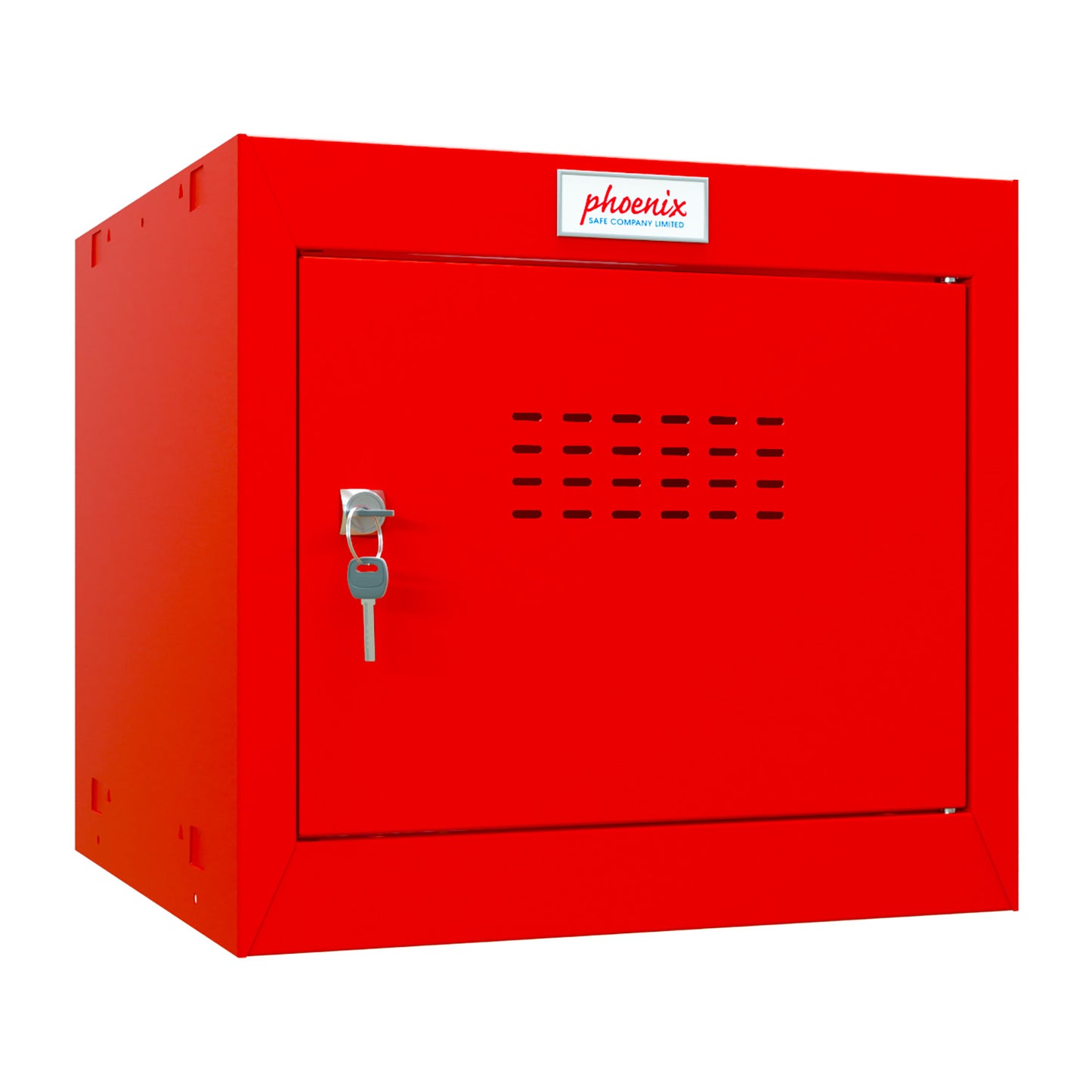 Phoenix CL0344RRK Size 1 Red Cube Locker with Key Lock - my-beautiful-safes