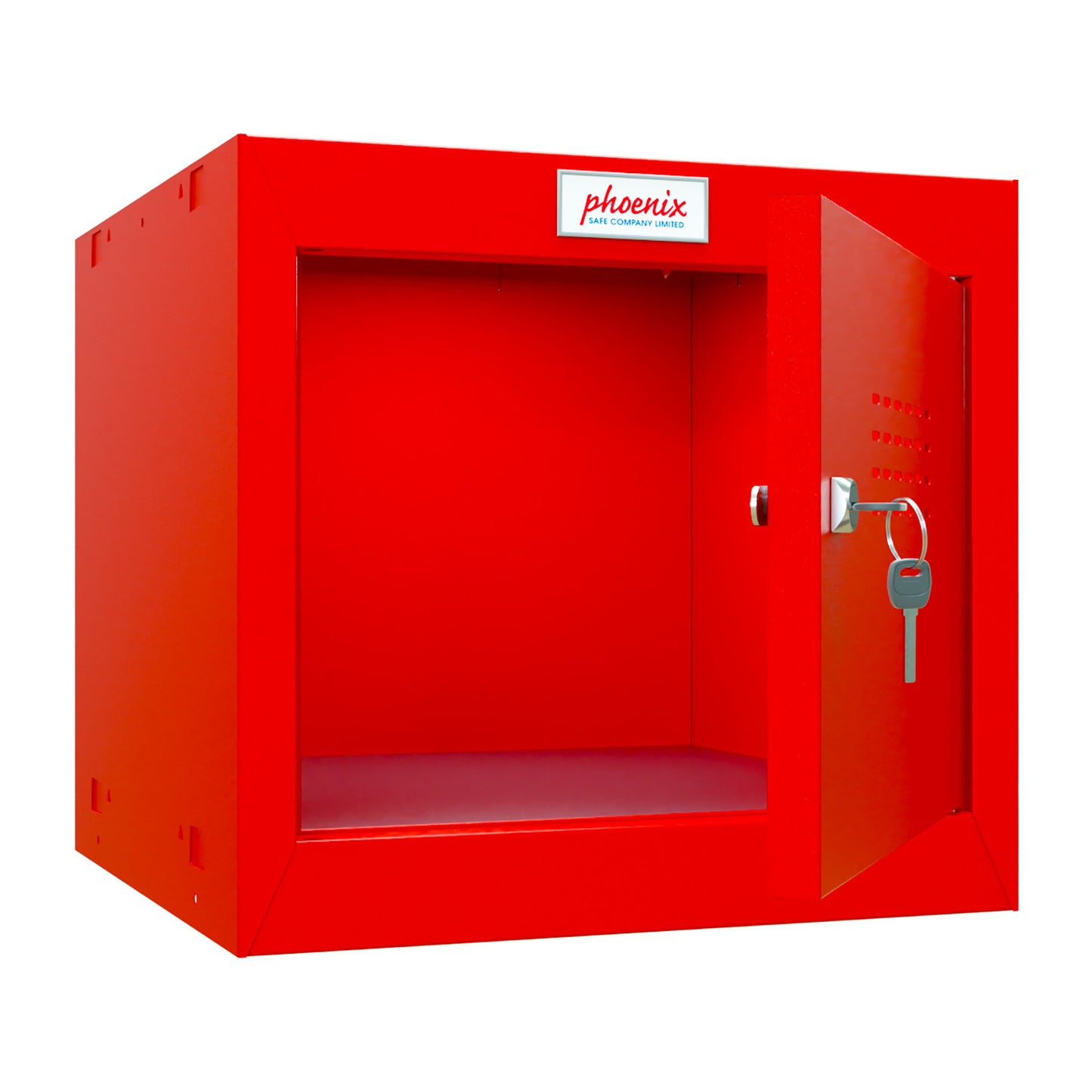 Phoenix CL0344RRK Size 1 Red Cube Locker with Key Lock - my-beautiful-safes