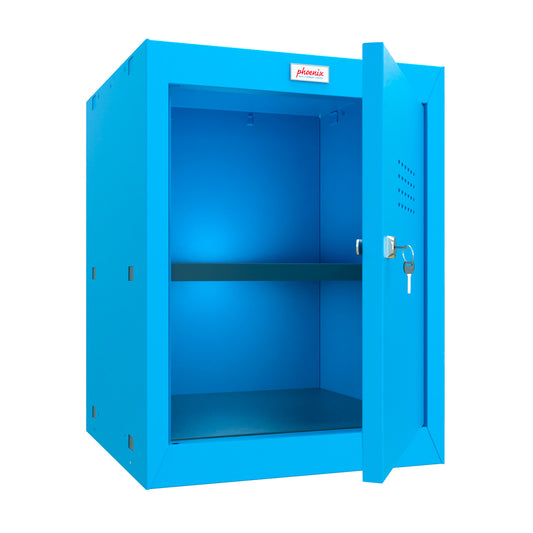 Phoenix CL0544BBK Size 2 Blue Cube Locker with Key Lock - my-beautiful-safes