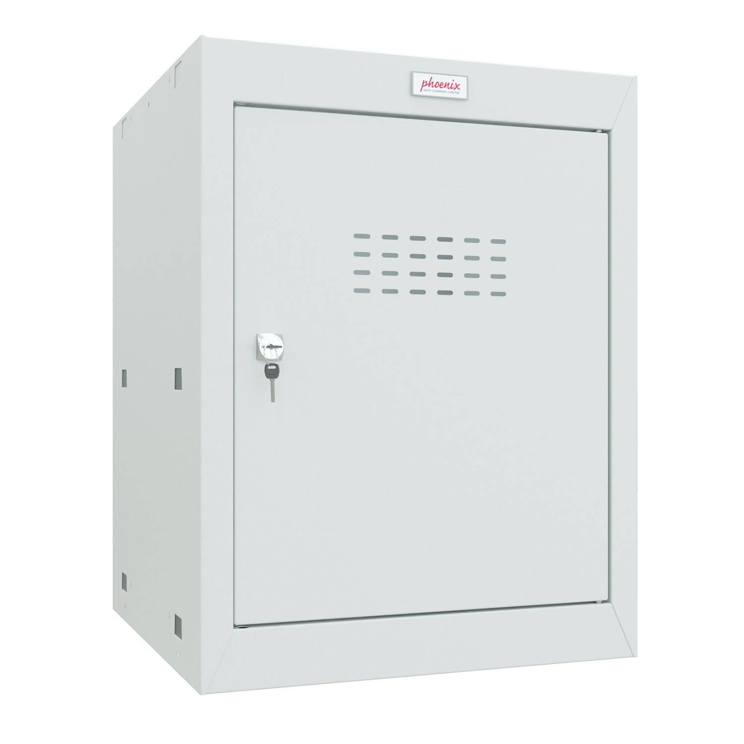 Phoenix CL0544GGK Size 2 Light Grey Cube Locker with Key Lock - my-beautiful-safes