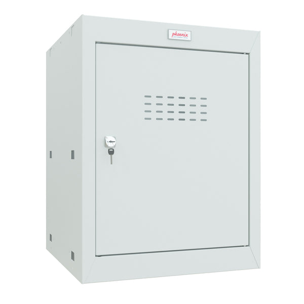 Phoenix CL0544GGK Size 2 Light Grey Cube Locker with Key Lock - my-beautiful-safes