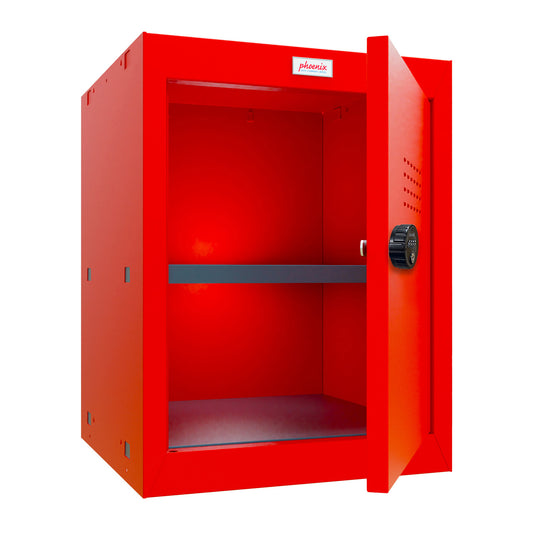 Phoenix CL0544RRC Size 2 Red Cube Locker with Combination Lock - my-beautiful-safes