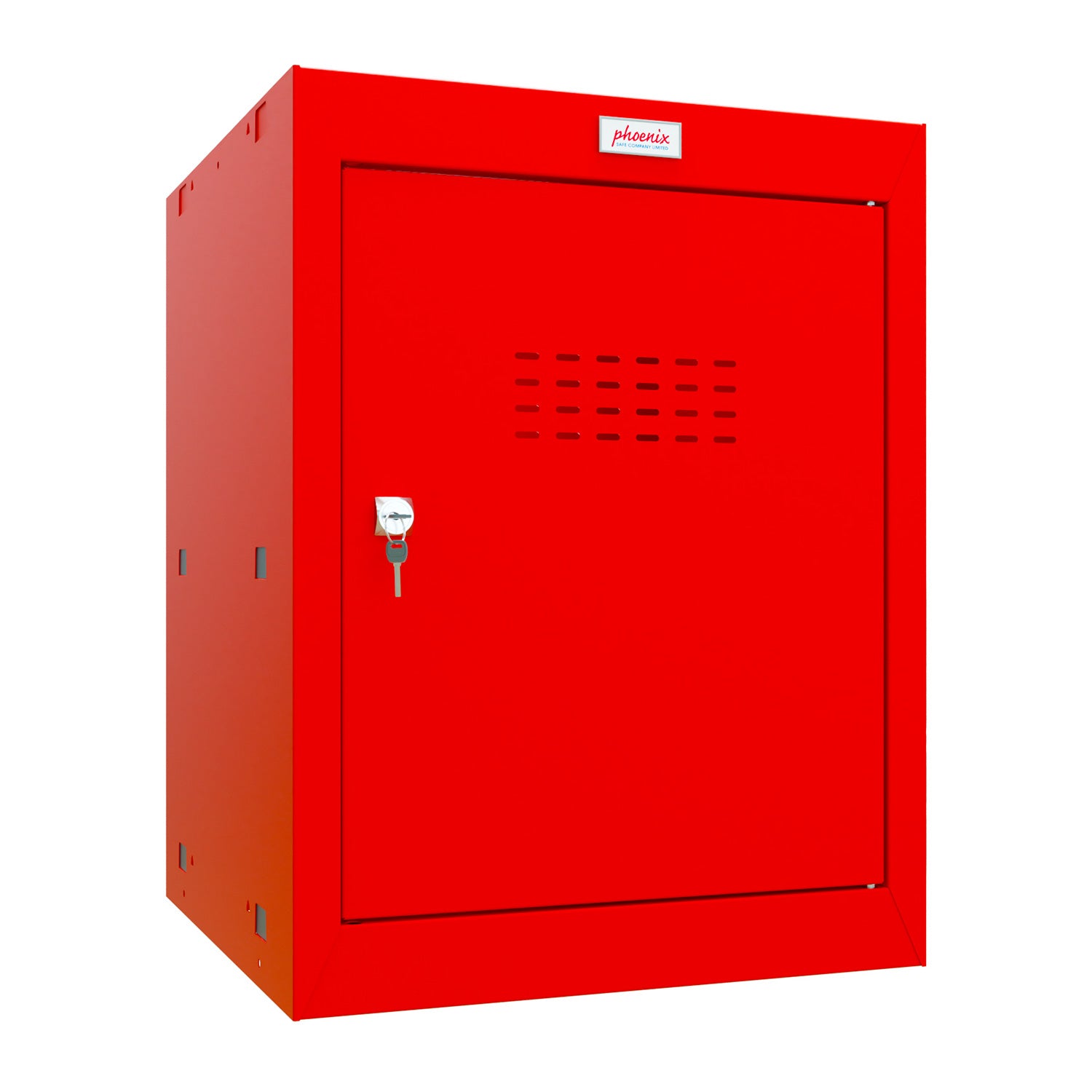 Phoenix CL0544RRK Size 2 Red Cube Locker with Key Lock - my-beautiful-safes