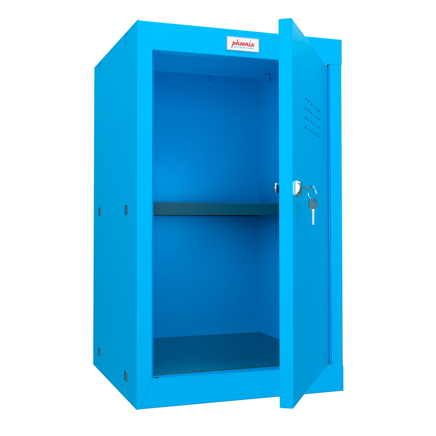 Phoenix CL0644BBK Size 3 Blue Cube Locker with Key Lock - my-beautiful-safes