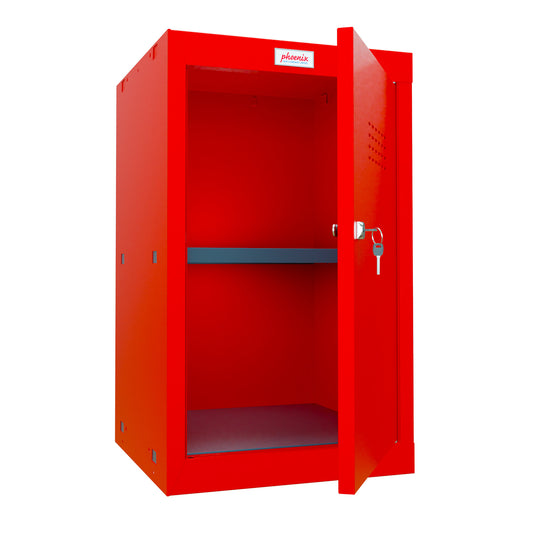 Phoenix CL0644RRK Size 3 Red Cube Locker with Key Lock - my-beautiful-safes