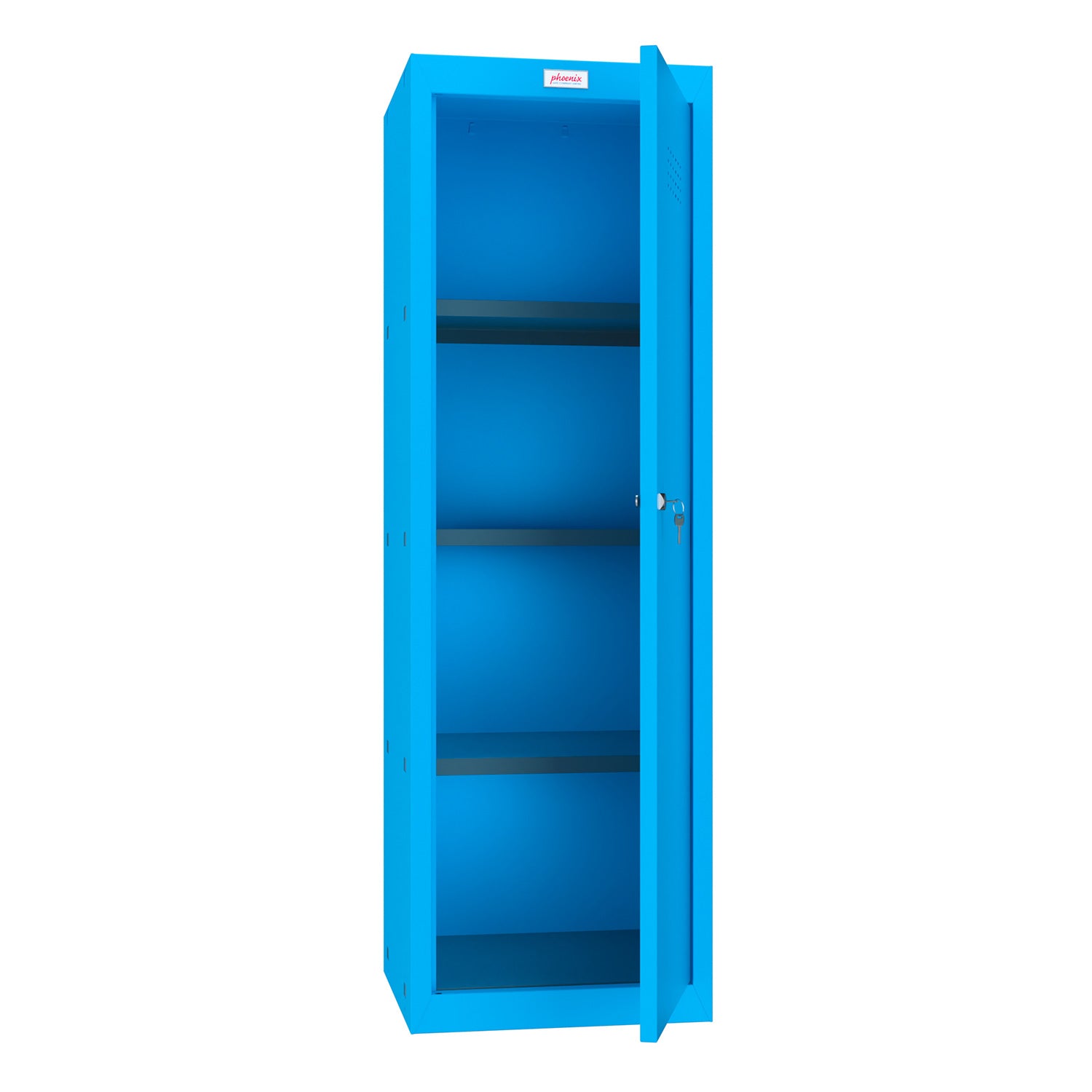 Phoenix CL1244BBK Size 4 Blue Cube Locker with Key Lock - my-beautiful-safes