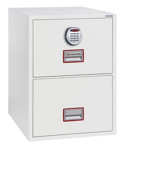 Phoenix World Class Vertical Fire File FS2252E 2 Drawer Filing Cabinet with Electronic Lock - my-beautiful-safes