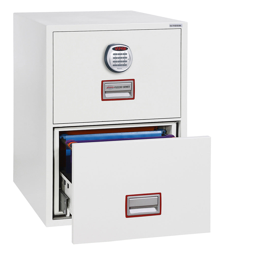 Phoenix World Class Vertical Fire File FS2252E 2 Drawer Filing Cabinet with Electronic Lock - my-beautiful-safes