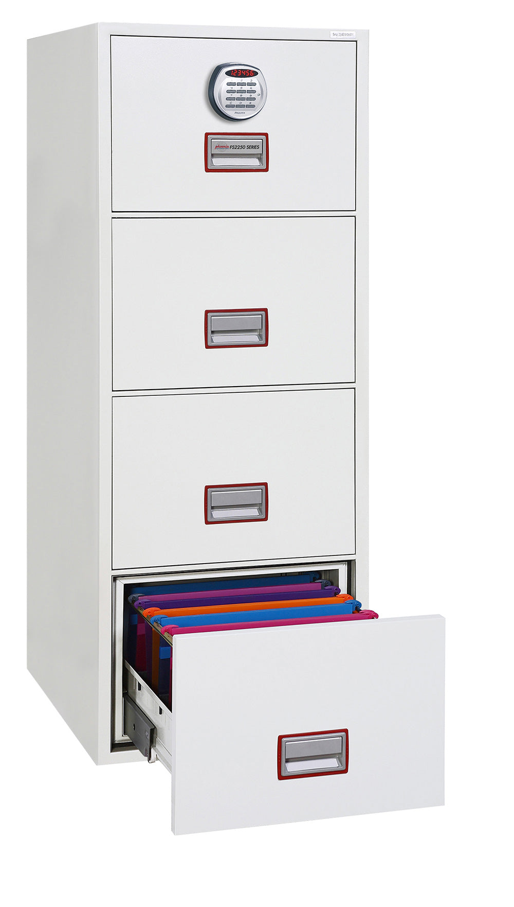 Phoenix World Class Vertical Fire File FS2254E 4 Drawer Filing Cabinet with Electronic Lock - my-beautiful-safes