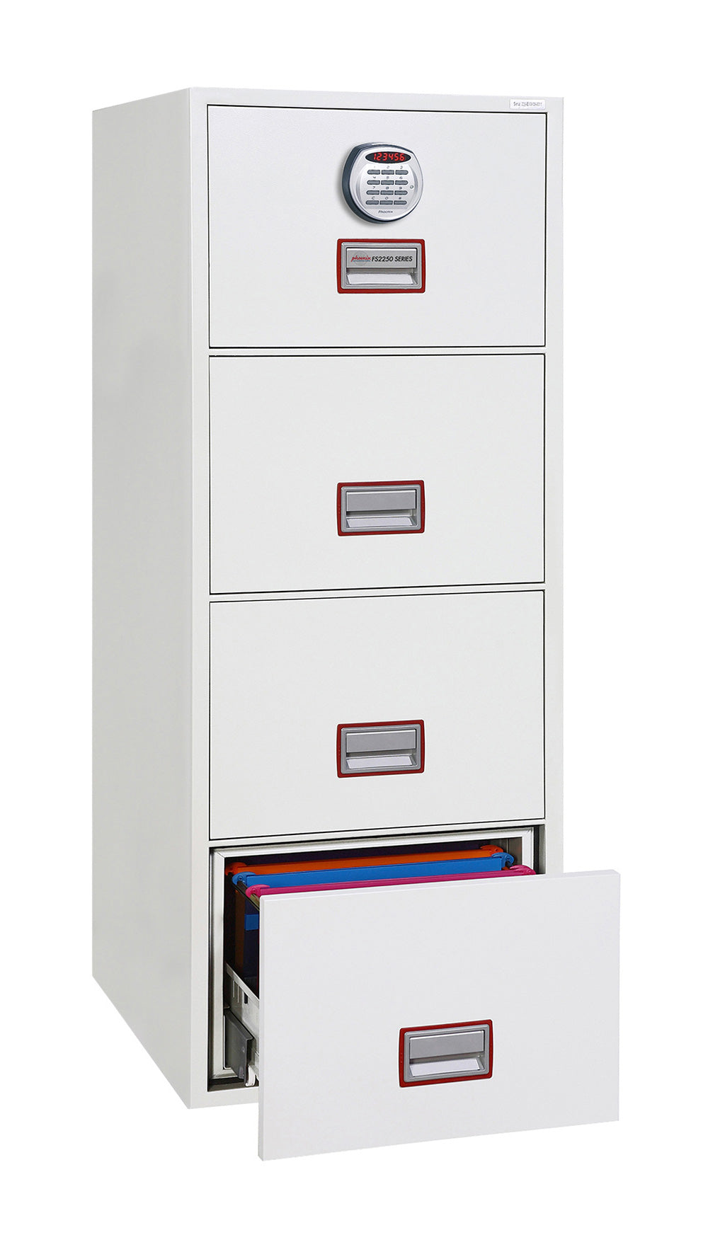 Phoenix World Class Vertical Fire File FS2254E 4 Drawer Filing Cabinet with Electronic Lock - my-beautiful-safes