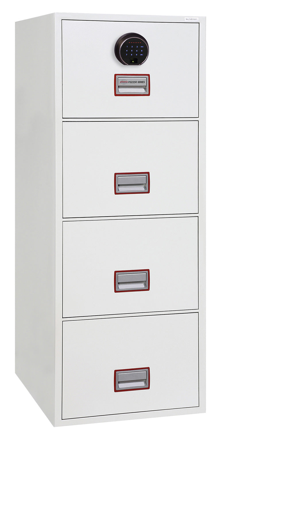 Phoenix World Class Vertical Fire File FS2254F 4 Drawer Filing Cabinet with Fingerprint Lock - my-beautiful-safes