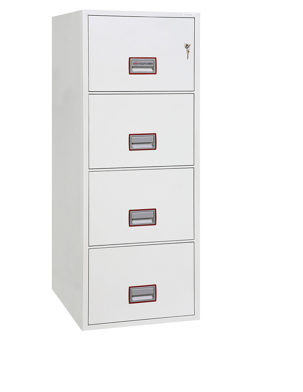 Phoenix World Class Vertical Fire File FS2274K 4 Drawer Filing Cabinet with Key Lock - my-beautiful-safes