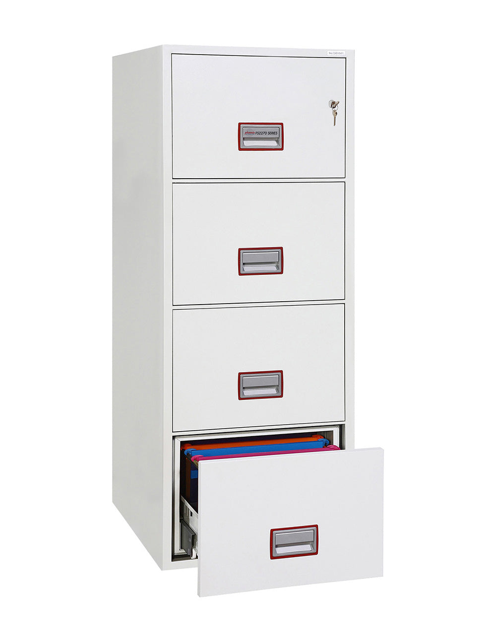 Phoenix World Class Vertical Fire File FS2274K 4 Drawer Filing Cabinet with Key Lock - my-beautiful-safes