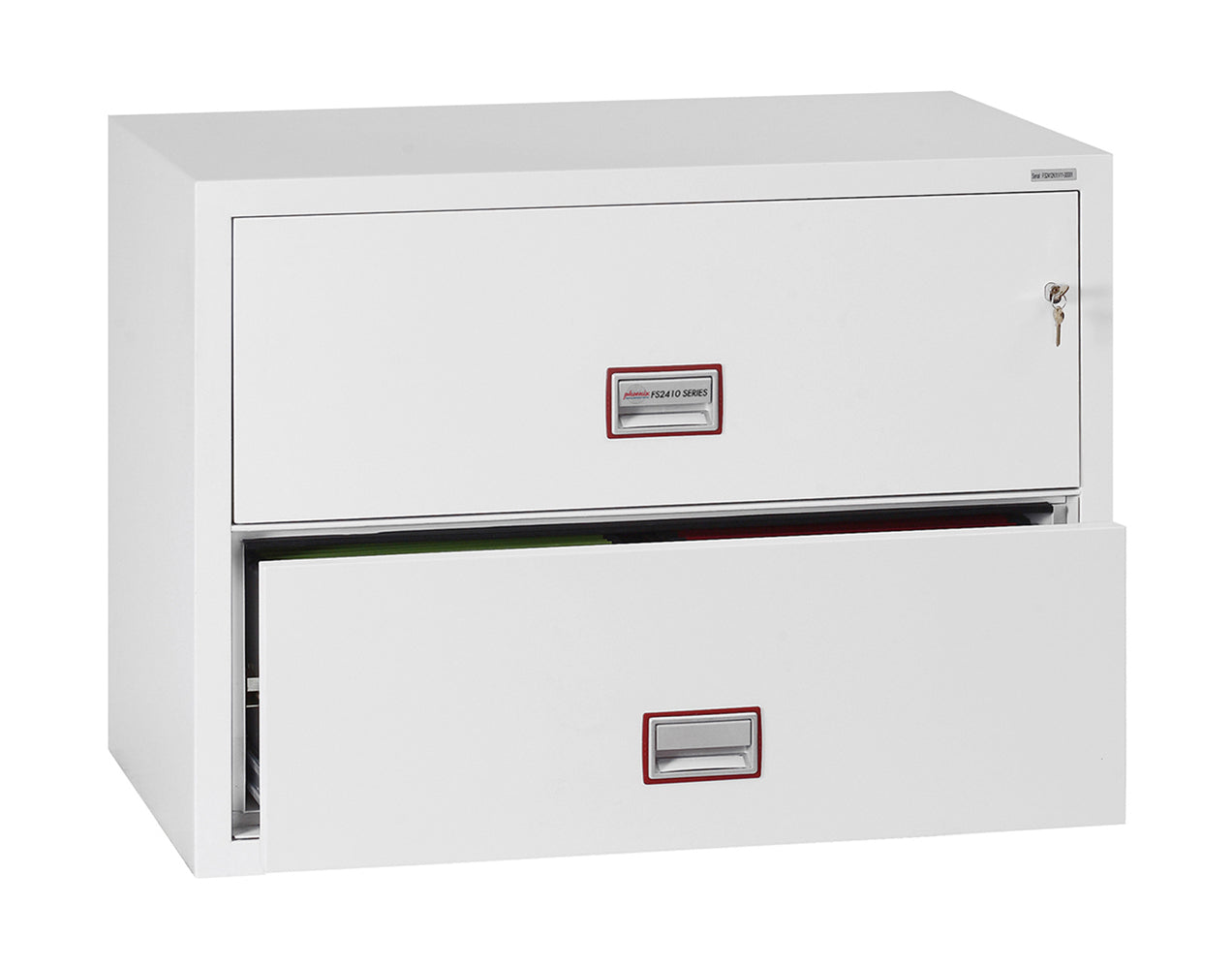 Phoenix World Class Lateral Fire File FS2412K 2 Drawer Filing Cabinet with Key Lock - my-beautiful-safes