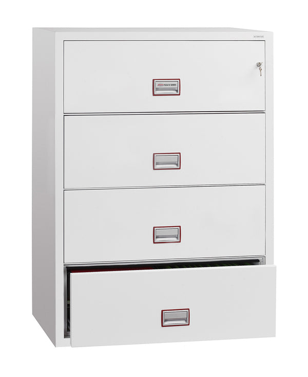 Phoenix World Class Lateral Fire File FS2414K 4 Drawer Filing Cabinet with Key Lock - my-beautiful-safes