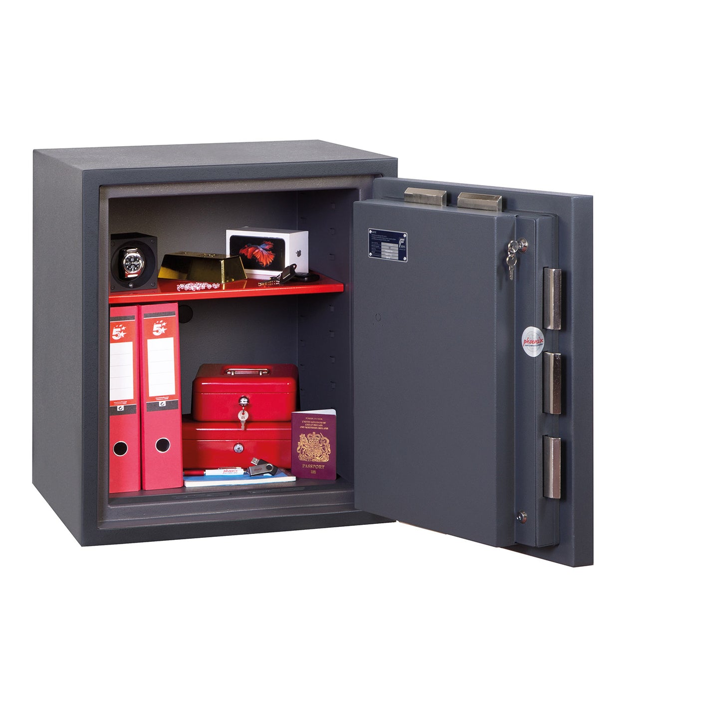 Phoenix Cosmos HS9072K Size 2 High Security Euro Grade 5 Safe with 2 Key Locks - my-beautiful-safes