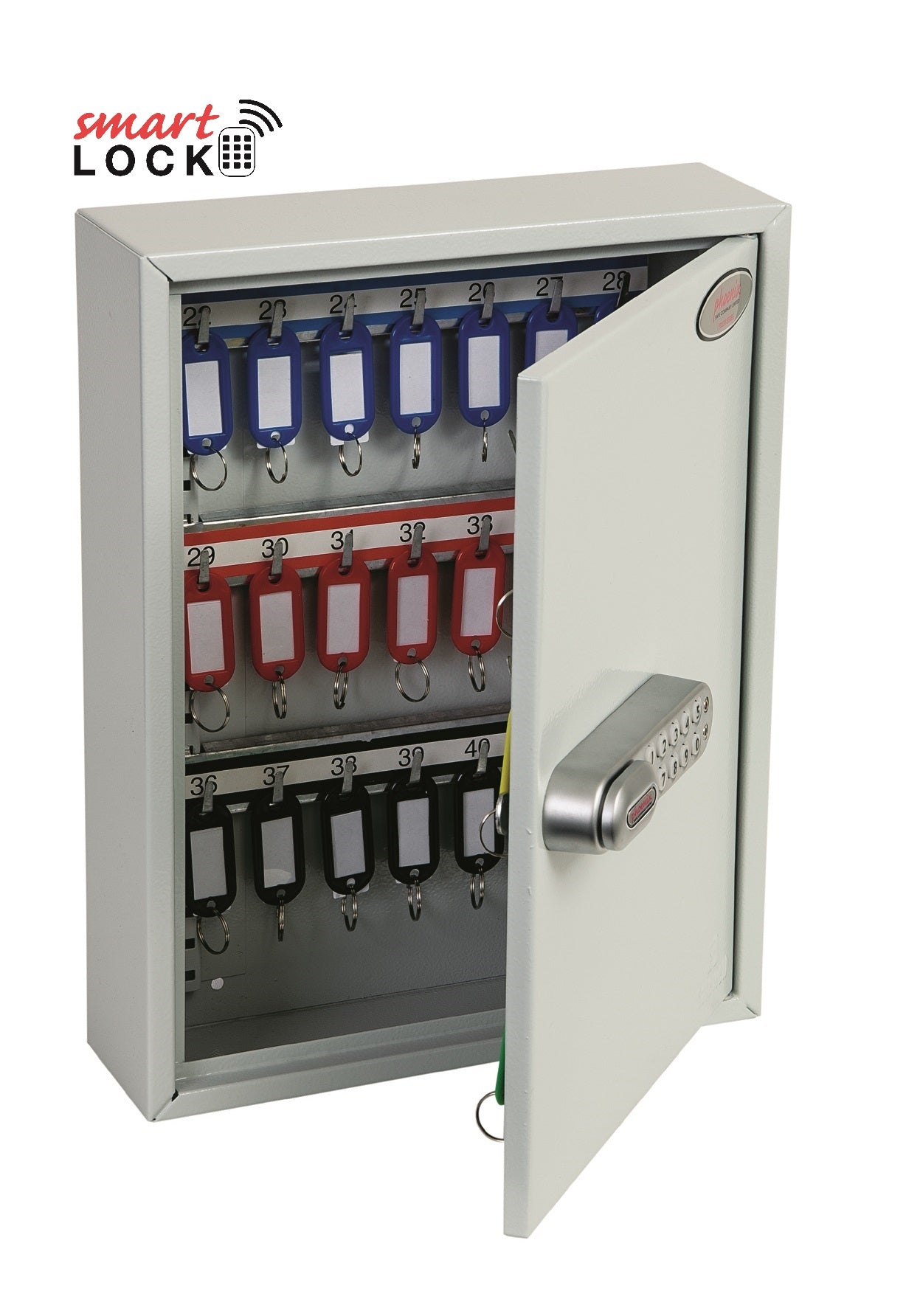 Phoenix Commercial Key Cabinet KC0601N 42 Hook with Net Code Electronic Lock. - my-beautiful-safes