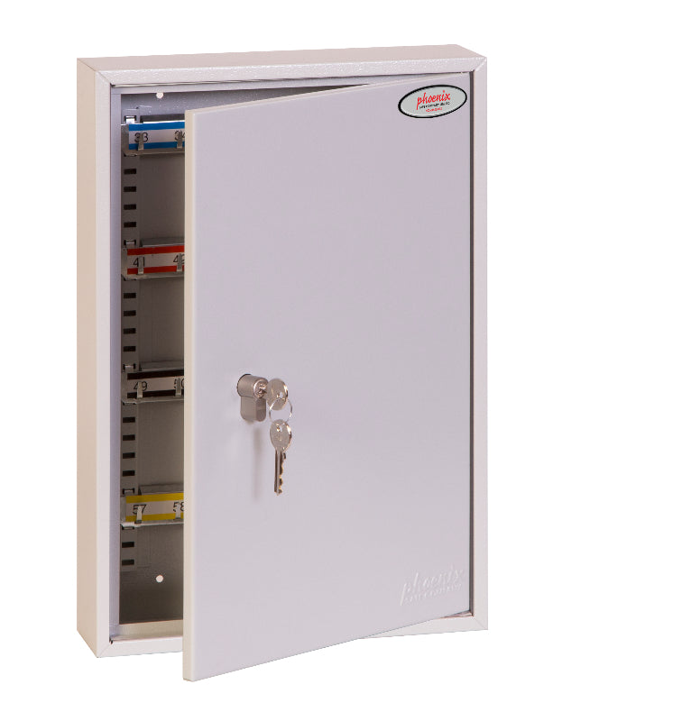 Phoenix Commercial Key Cabinet KC0601P 42 Hook with Euro Cylinder Lock Case - my-beautiful-safes