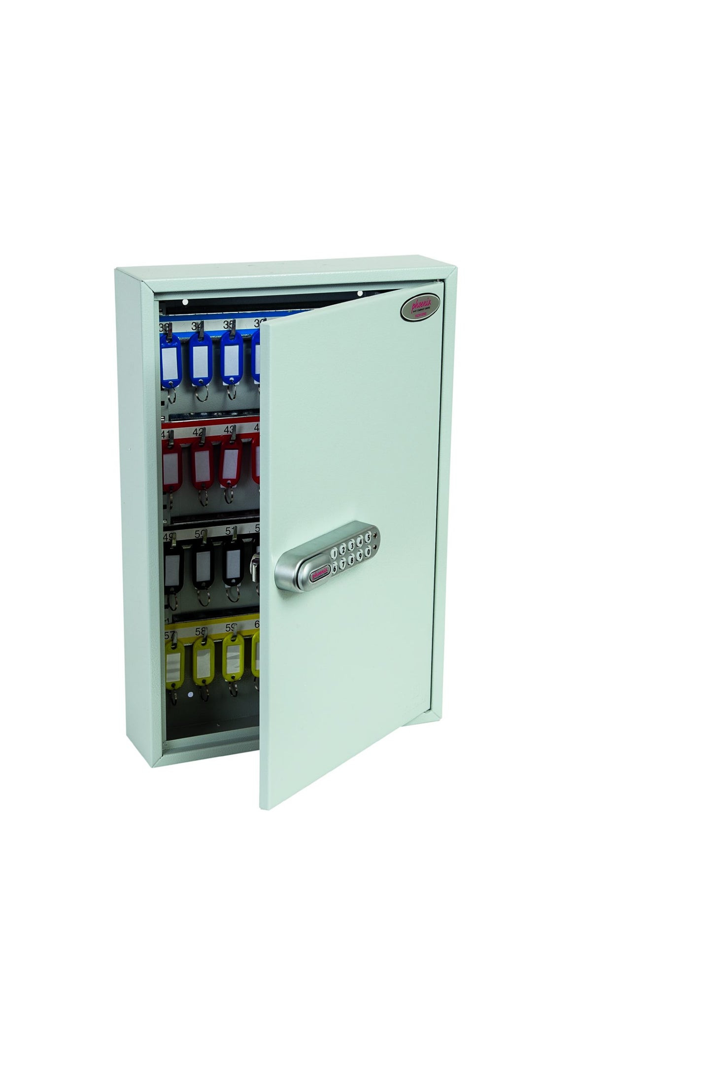 Phoenix Commercial Key Cabinet KC0602E 64 Hook with Electronic Lock. - my-beautiful-safes