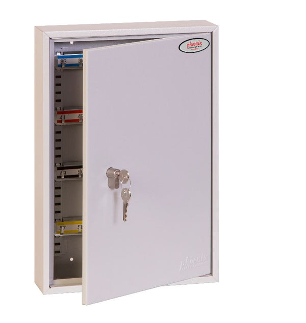 Phoenix Commercial Key Cabinet KC0602P 64 Hook with Euro Cylinder Lock Case - my-beautiful-safes