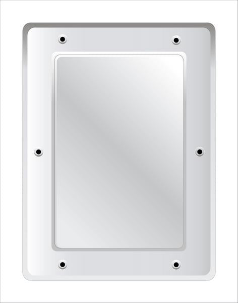 FLAT STAINLESS STEEL VANITY MIRROR – ANTI-VANDAL 400 X 300MM