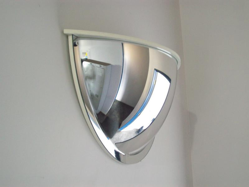 MIRROR 600MM DELUXE HALF FACE DOME MIRROR WITH CAP