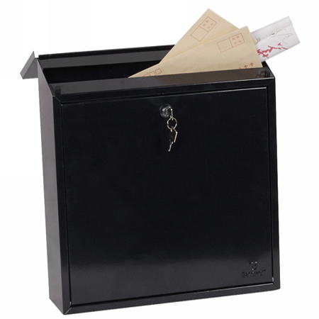 Phoenix Casa Top Loading Letter Box MB0111KB in Black with Key Lock - my-beautiful-safes