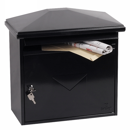 Phoenix Libro Front Loading Letter Box MB0115KB in Black with Key Lock - my-beautiful-safes