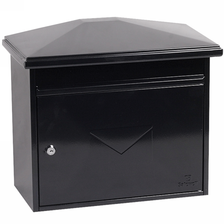 Phoenix Libro Front Loading Letter Box MB0115KB in Black with Key Lock - my-beautiful-safes