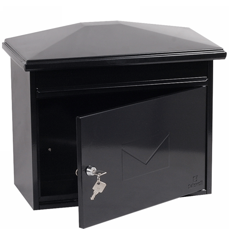 Phoenix Libro Front Loading Letter Box MB0115KB in Black with Key Lock - my-beautiful-safes