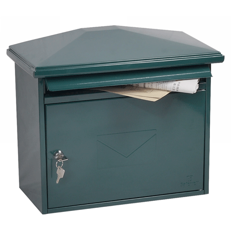 Phoenix Libro Front Loading Letter box MB0115KG in Green with Key Lock - my-beautiful-safes