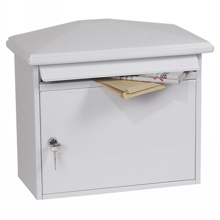 Phoenix Libro Front Loading Letter Box MB0115KW in White with Key Lock - my-beautiful-safes