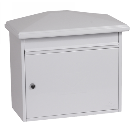 Phoenix Libro Front Loading Letter Box MB0115KW in White with Key Lock - my-beautiful-safes