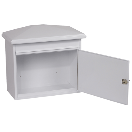 Phoenix Libro Front Loading Letter Box MB0115KW in White with Key Lock - my-beautiful-safes