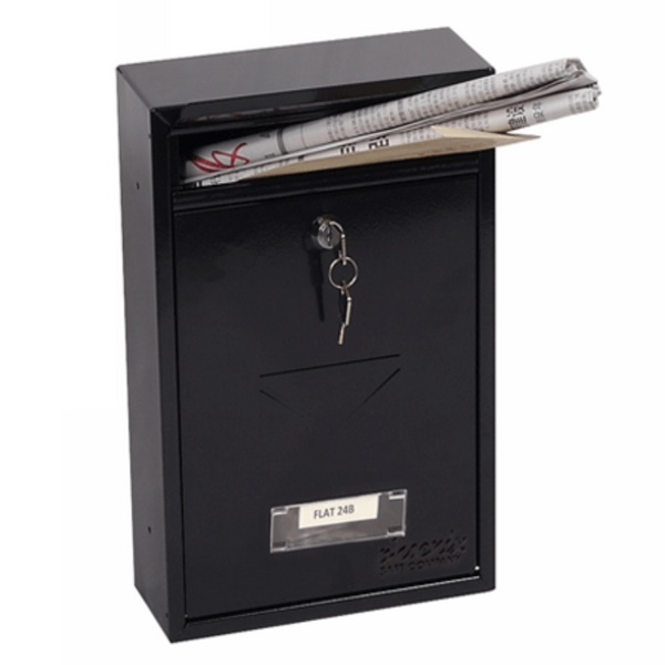 Phoenix Letra Front Loading Letter Box MB0116KB in Black with Key Lock - my-beautiful-safes