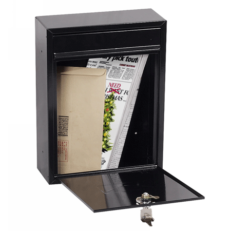 Phoenix Letra Front Loading Letter Box MB0116KB in Black with Key Lock - my-beautiful-safes