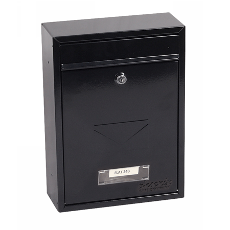 Phoenix Letra Front Loading Letter Box MB0116KB in Black with Key Lock - my-beautiful-safes