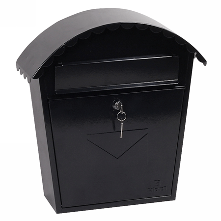 Phoenix Clasico Front Loading Letter Box MB0117KB in Black with Key Lock - my-beautiful-safes